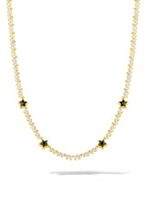 Black Star Tennis Necklace