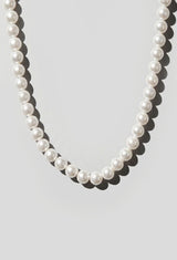 White Pearl Charm Necklace