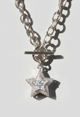 Silver Star Toggle Chain Necklace