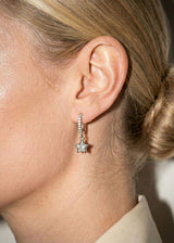 Silver Star Bezel Huggies